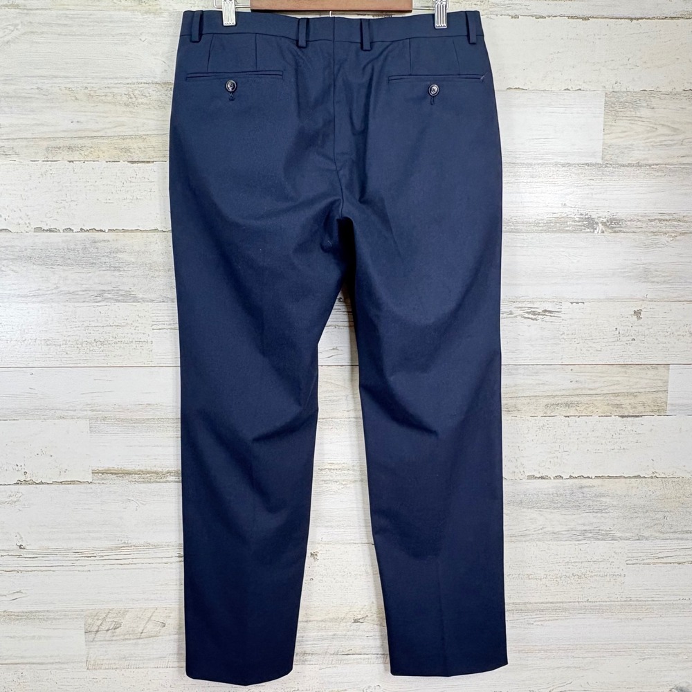 Michael Kors‎ Mens Dress Pants Navy Blue Flat Front 34x29.5 Career Office - Picture 2 of 10